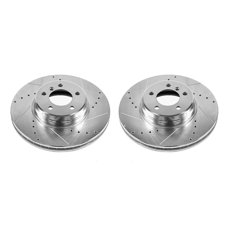Power Stop 03-05 Land Rover Range Rover Front Evolution Drilled & Slotted Rotors - Pair PowerStop