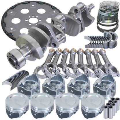 Eagle Chevy 350 1Pc 3.750in Crank 5.700in I-Beam Rod 4.030in Pistons 168 Tooth FP Balanced Assembly
