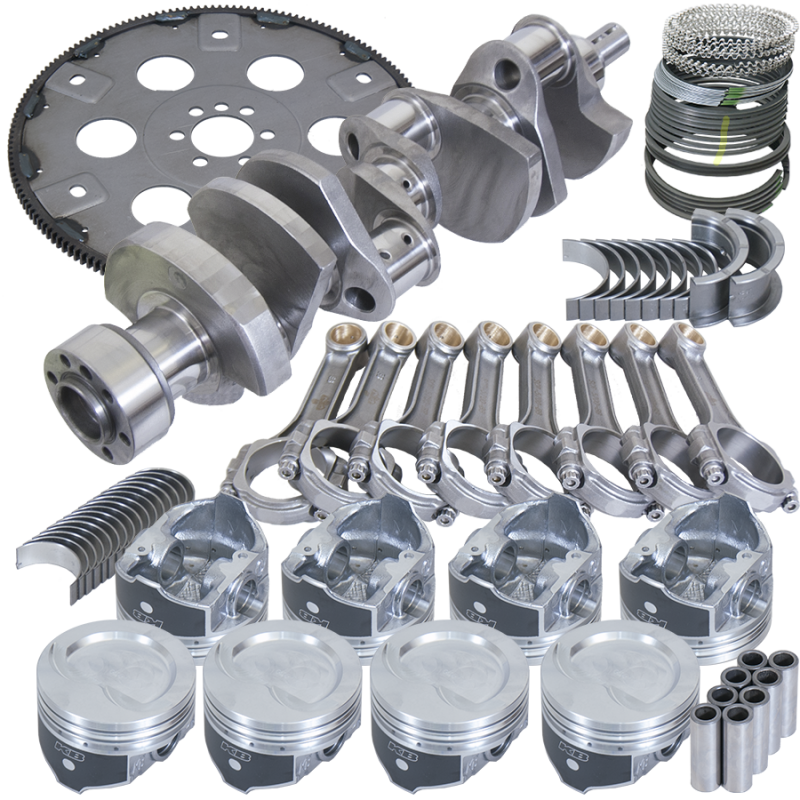 Eagle Chevy 350 1Pc 3.750in Crank 5.700in I-Beam Rod 4.040in Pistons 168 Tooth FP Balanced Assembly