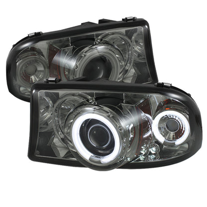 Spyder Dodge Dakota 97-04/Durango 98-03 1PC Projector Headlights LED Halo LED Chrm PRO-YD-DDAK97-C SPYDER