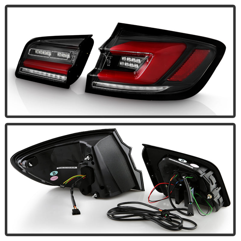 Spyder 11-17 BMW 5 Series F10 F18 M5  Sequential Turn Signal LED Tail Light - BK ALT-YD-BMWF1011-BK SPYDER