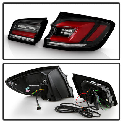 Spyder 11-17 BMW 5 Series F10 F18 M5  Sequential Turn Signal LED Tail Light - BK ALT-YD-BMWF1011-BK SPYDER