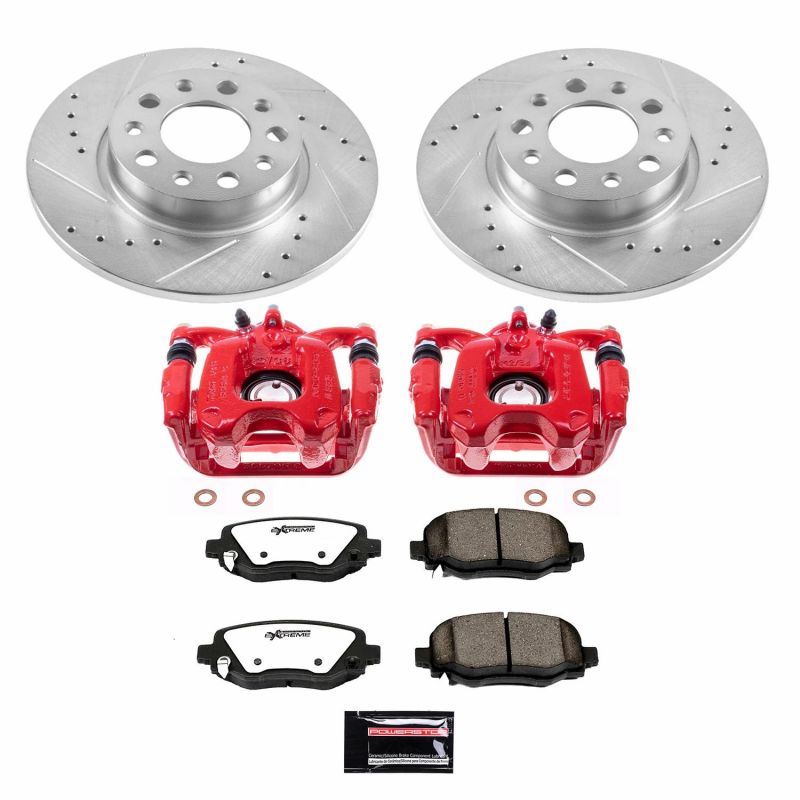 Power Stop 16-18 Fiat 500X Rear Z36 Truck & Tow Brake Kit w/Calipers PowerStop