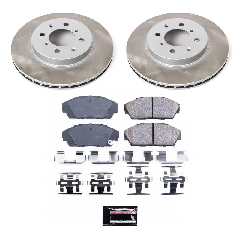 Power Stop 90-93 Honda Civic Front Semi-Coated Rotor Kit PowerStop