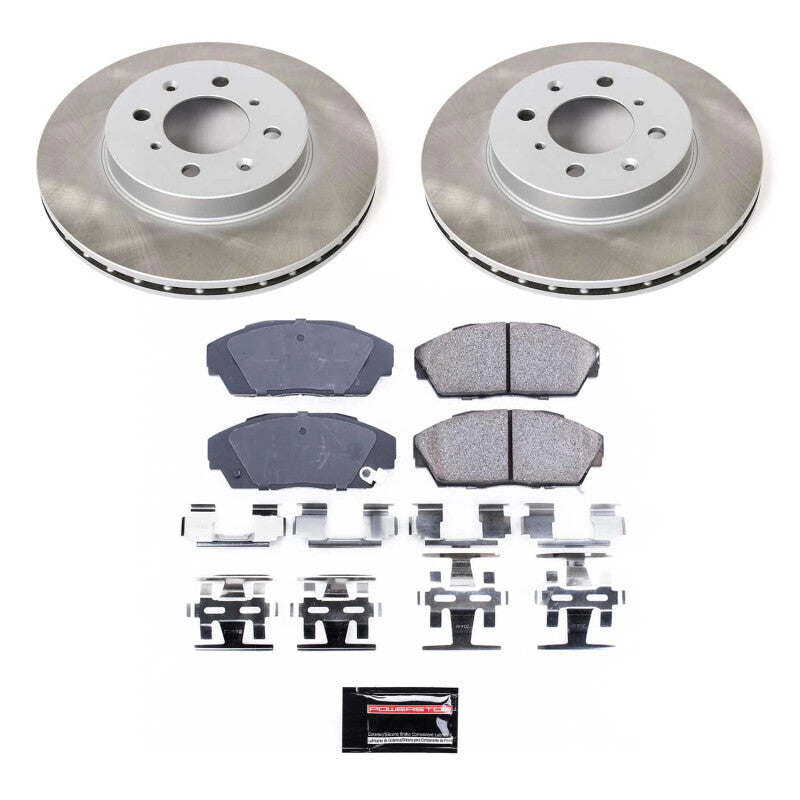 Power Stop 90-93 Honda Civic Front Semi-Coated Rotor Kit