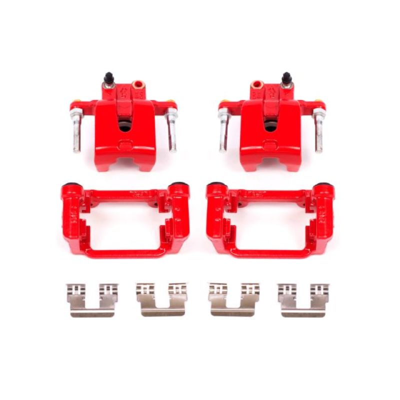 Power Stop 05-19 Chrysler 300 Rear Red Calipers w/Brackets - Pair PowerStop