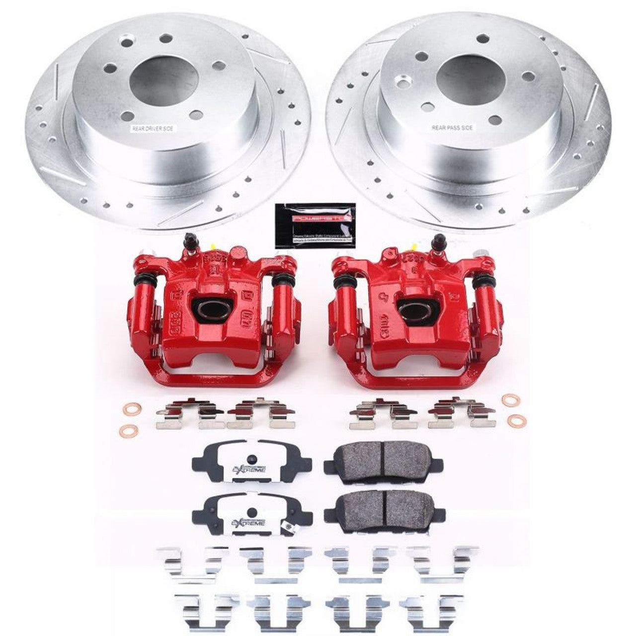 Power Stop 07-10 Nissan Sentra Front & Rear Z26 Street Warrior Brake Kit w/Calipers