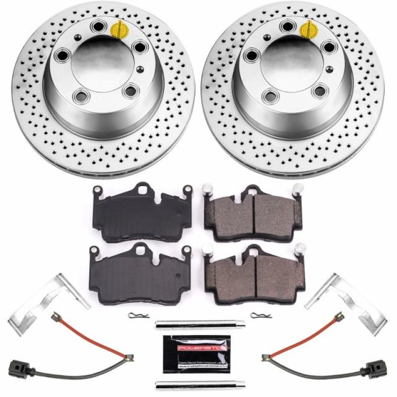 Power Stop 17-18 Porsche 718 Boxster Rear Z23 Evolution Sport Coated Brake Kit PowerStop