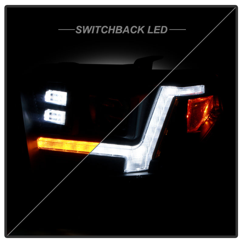 Spyder Signature 14-21 Toyota Tundra SR/SR5 Projector Headlights - Black (PRO-YD-TTU14V2SI-SBSEQ-BK) SPYDER