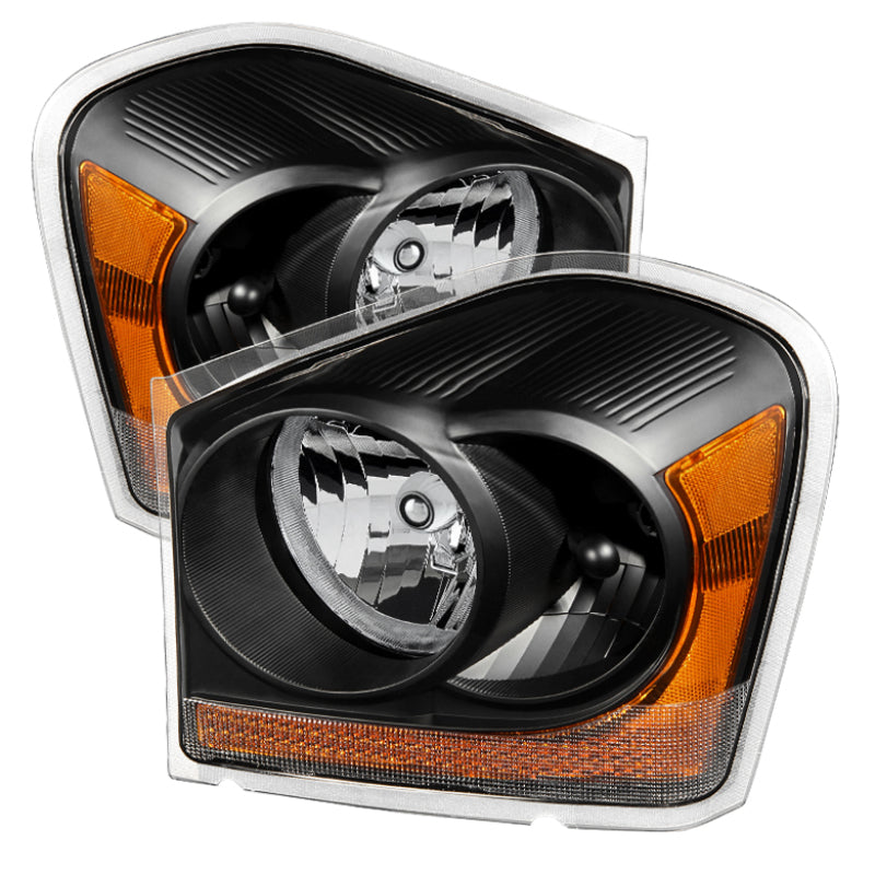 Xtune Dodge Durango 04-05 OEM Headlamps Black HD-JH-DDU04-AM-BK SPYDER