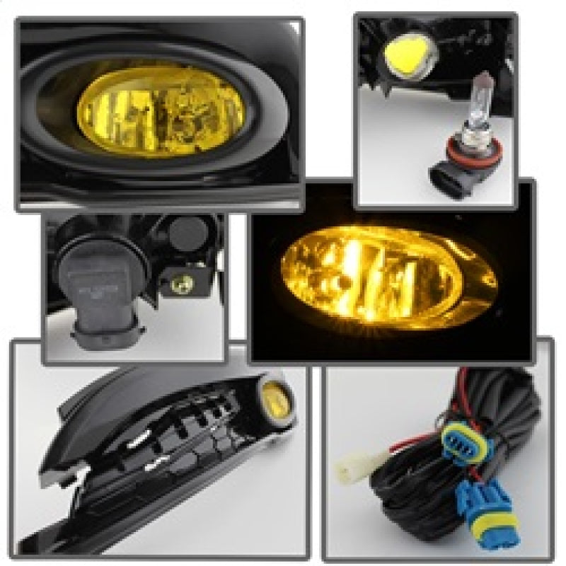 Spyder Honda Civic 2013-2014 4dr OEM Fog Light W/Switch Yellow FL-HC2013-4D-Y SPYDER