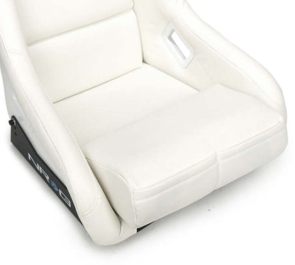 NRG Innovations Vinyl Fiberglass Bucket Seat - Large - White – FRP-302WT-V