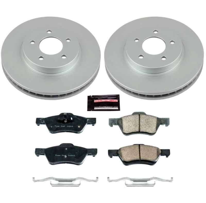 Power Stop 10-12 Ford Escape Front Z17 Evolution Geomet Coated Brake Kit PowerStop