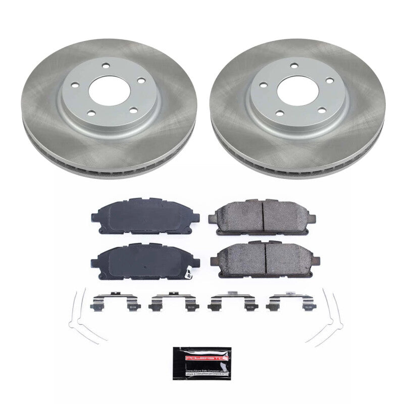 Power Stop 11-17 Nissan Quest Front Semi-Coated Rotor Kit PowerStop