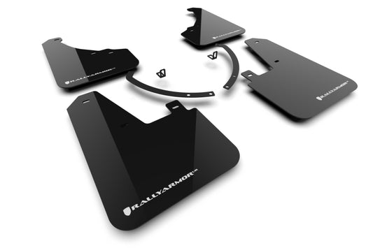 Rally Armor 2024+ Hyundai Santa Fe Black Mud Flap w/ White Logo Rally Armor