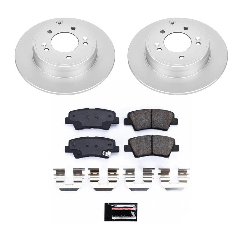 Power Stop 09-10 Hyundai Sonata Rear Z17 Coated Brake Kit PowerStop