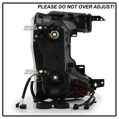 Spyder Signature 20-22 Ford F250/F350 (Halogen) Proj. Headlights - Black (PRO-YD-FS20HALSI-SEQ-BK) SPYDER