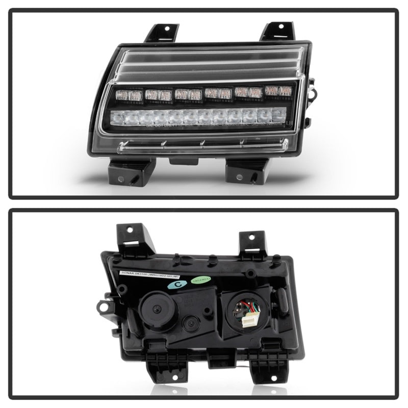 Spyder Jeep Wrangler 2018-2019 ( LED Model Only) LED Front Bumper Lights - Sequential Signal - Black SPYDER