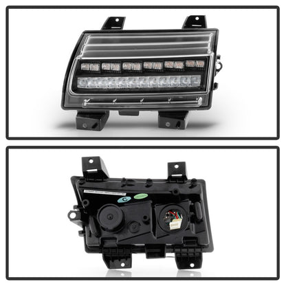 Spyder Jeep Wrangler 2018-2019 ( LED Model Only) LED Front Bumper Lights - Sequential Signal - Black SPYDER