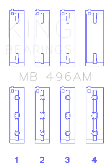 King Engine Bearings Mazda Kl V6 (Size +0.50mm) Main Bearing Set