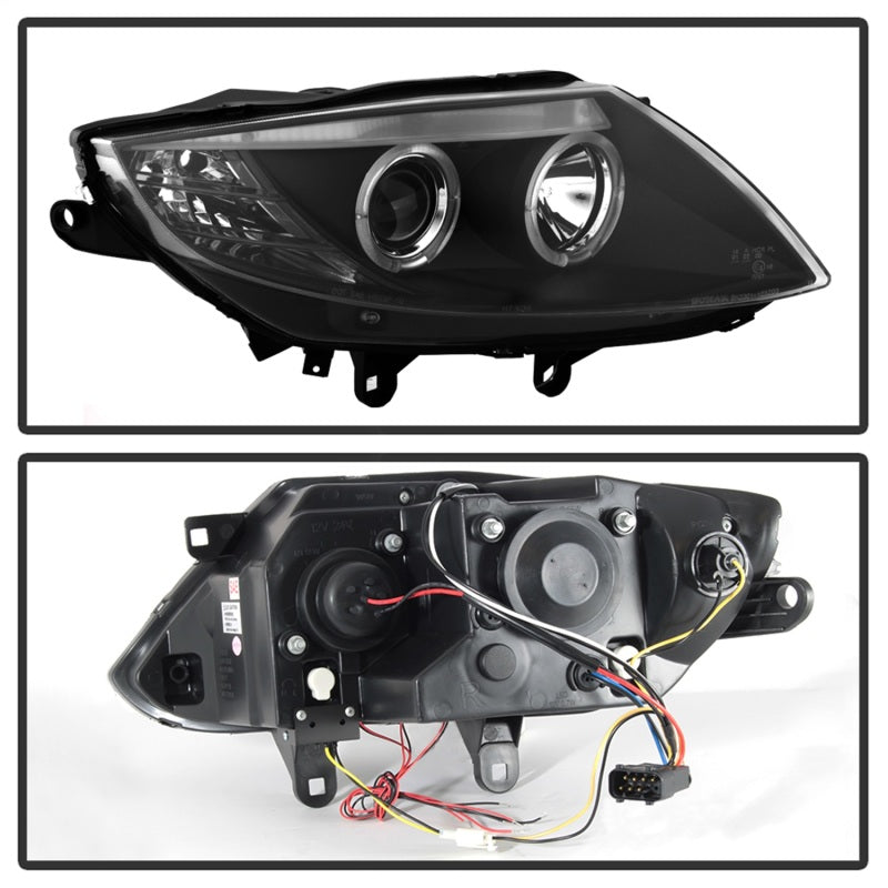 Spyder BMW Z4 03-08 Projector Headlights Halogen Model Only - LED Halo Black PRO-YD-BMWZ403-HL-BK SPYDER
