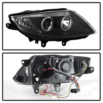Spyder BMW Z4 03-08 Projector Headlights Halogen Model Only - LED Halo Black PRO-YD-BMWZ403-HL-BK SPYDER
