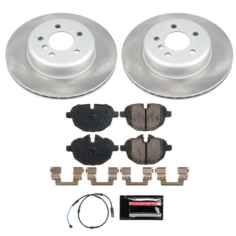 Power Stop 12-16 BMW ActiveHybrid 5 Rear Semi-Coated Rotor Kit PowerStop