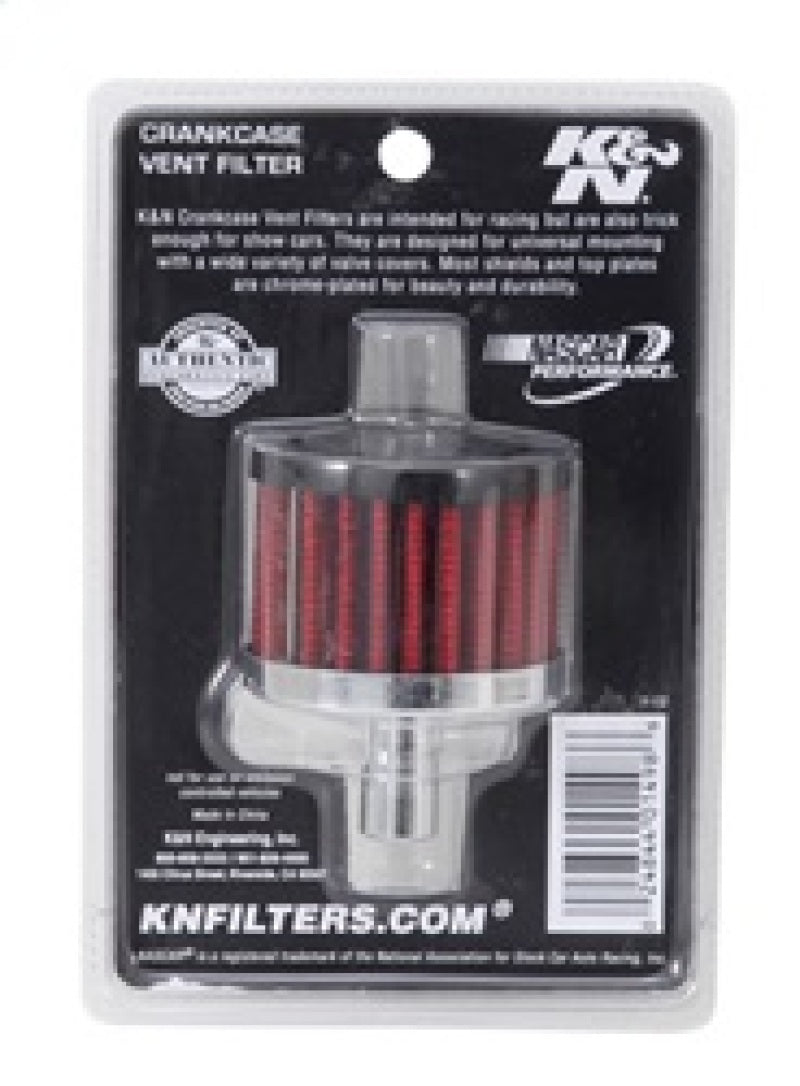 K&N Steel Base Crankcase Vent Filter .5in Vent OD x 2in OD x 1.5in Height K&N Engineering