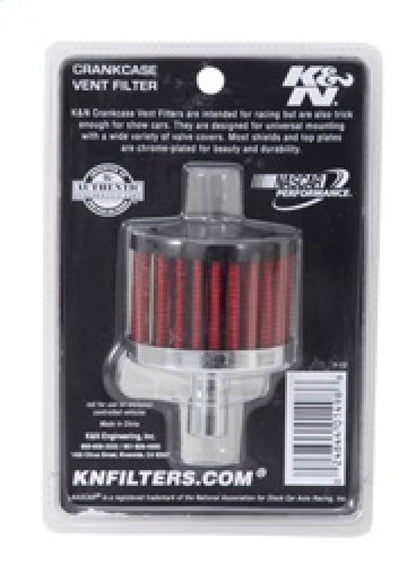K&N Steel Base Crankcase Vent Filter .5in Vent OD x 2in OD x 1.5in Height K&N Engineering