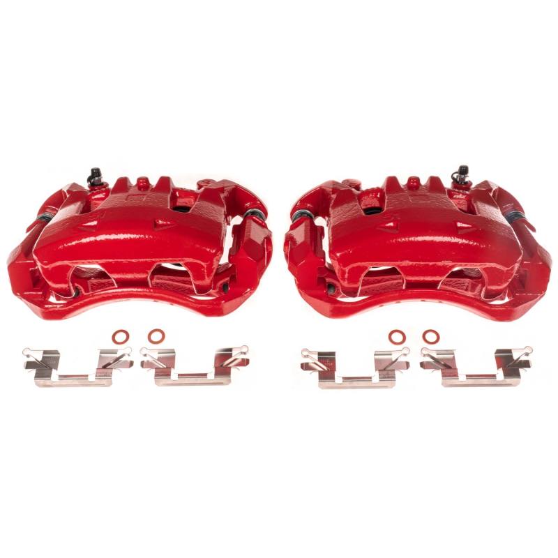 Power Stop 11-13 Nissan Leaf Front Red Calipers w/Brackets - Pair PowerStop