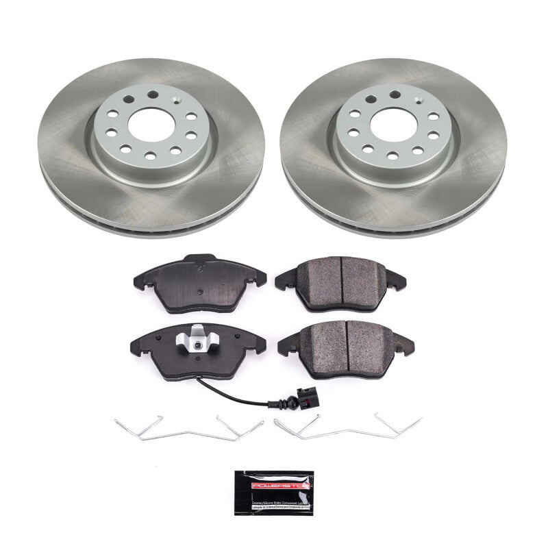 Power Stop 06-10 Volkswagen Passat Front Semi-Coated Rotor Kit PowerStop