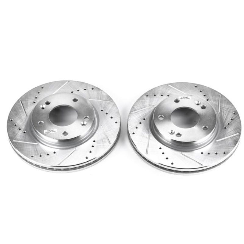Power Stop 01-05 Hyundai Santa Fe Front Evolution Drilled & Slotted Rotors - Pair PowerStop