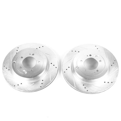 Power Stop 2008 Mitsubishi Lancer Rear Evolution Drilled & Slotted Rotors - Pair PowerStop