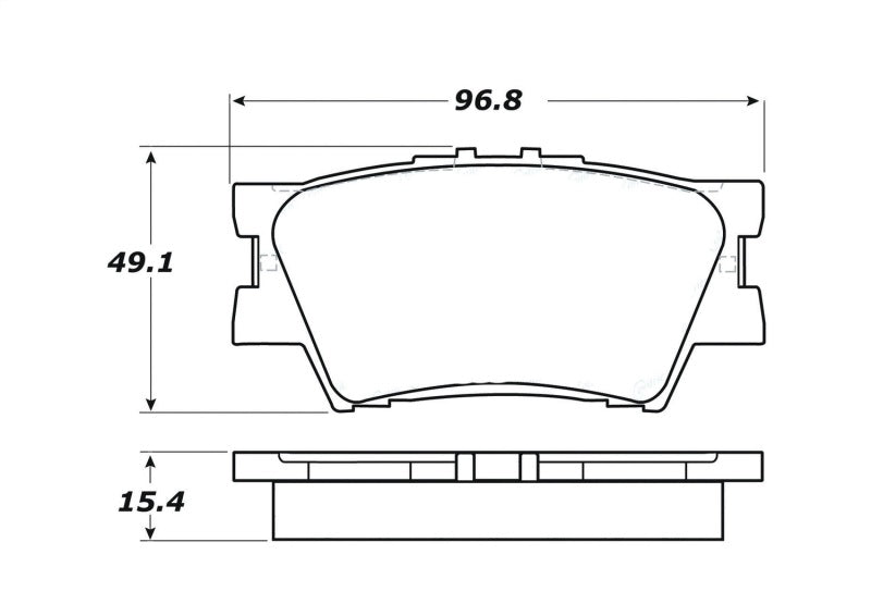 StopTech Premium Ceramic Rear Brake Pads - 308.12120