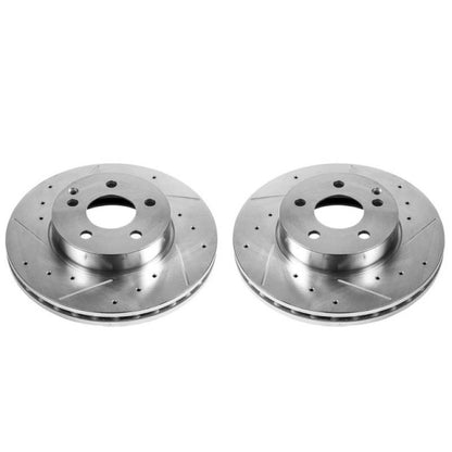 Power Stop 12-16 Mercedes-Benz C250 Front Evolution Drilled & Slotted Rotors - Pair PowerStop