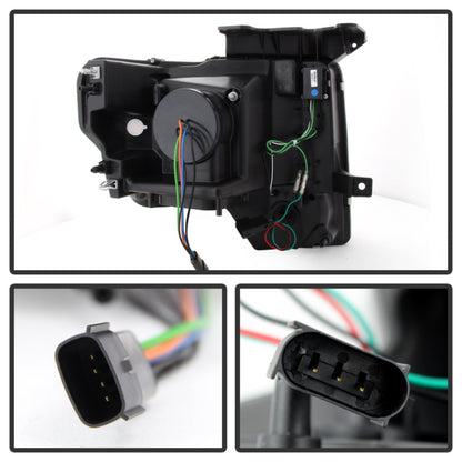 Spyder Ford F150 13-14 Projector Fctry Xenon Model- Light Bar DRL Blk PRO-YD-FF15013-LBDRL-HID-BK SPYDER