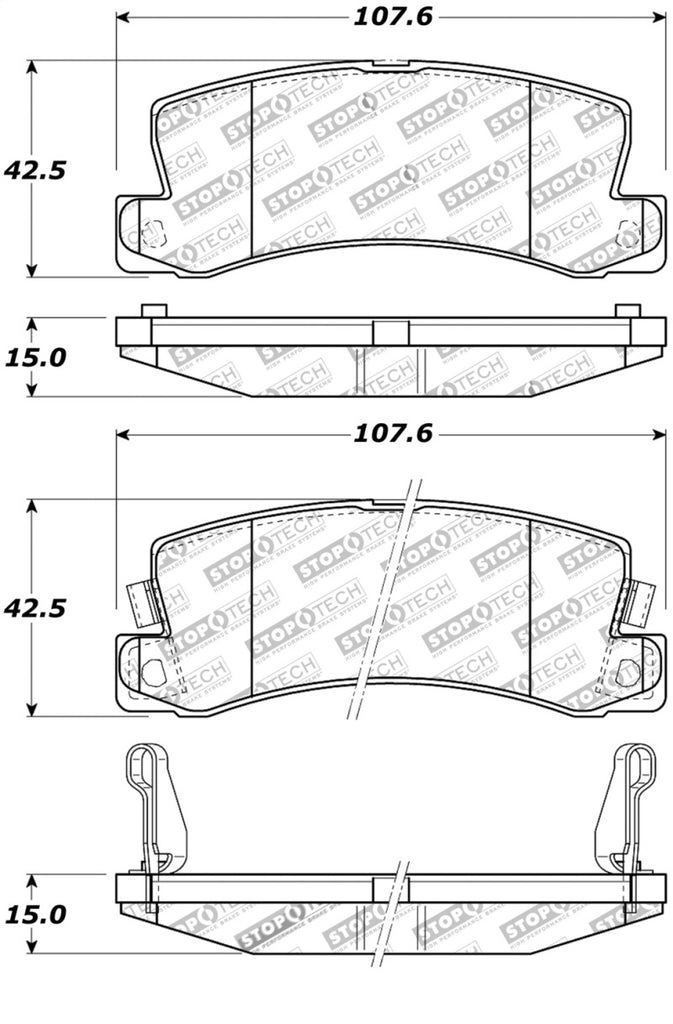 StopTech Premium Ceramic Brake Pads - 308.03250