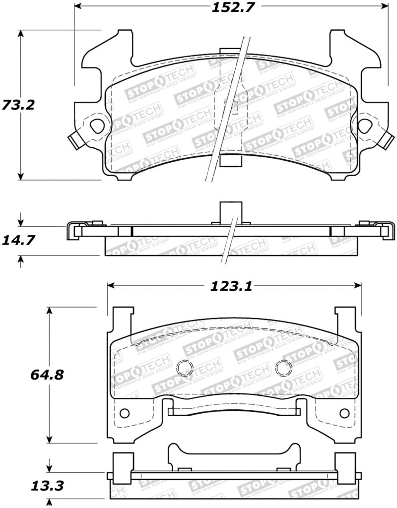 StopTech Premium Ceramic Brake Pads - 308.01540