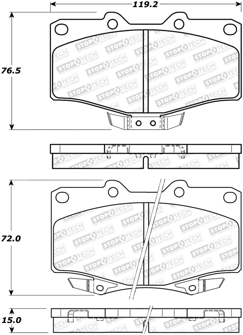 StopTech Premium Ceramic Front Brake Pads - 308.06110 Stoptech