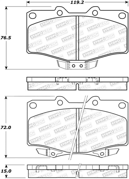 StopTech Premium Ceramic Front Brake Pads - 308.06110 Stoptech