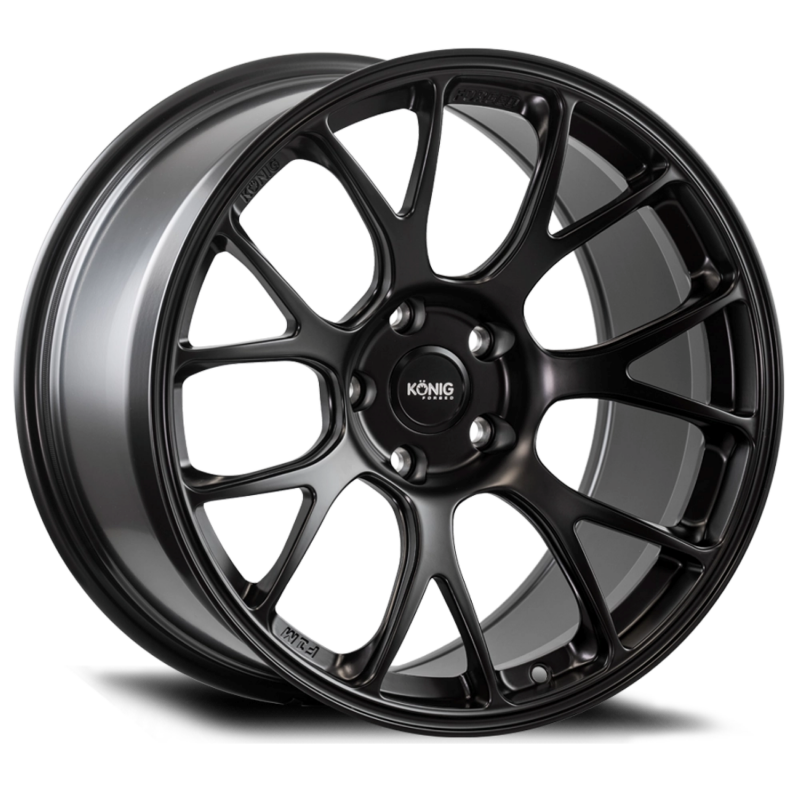 Konig Forged F1M 18X9 5X112 ET42 Satin Black Knurled Bead