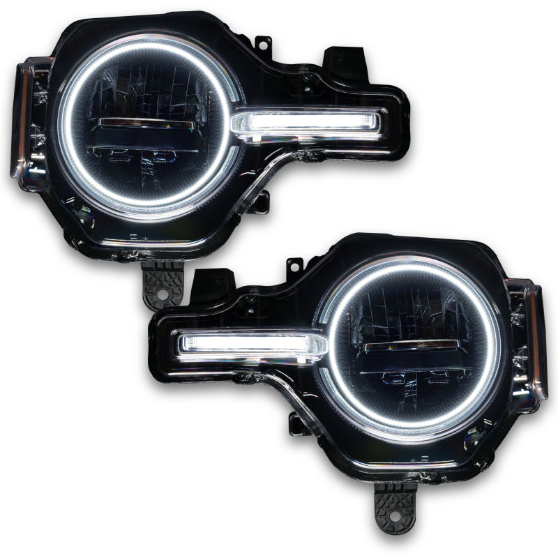 Oracle 21-22 Ford Bronco Headlight Halo Kit w/DRL Bar - Base Headlights ColorSHIFT -w/RF Controller ORACLE Lighting