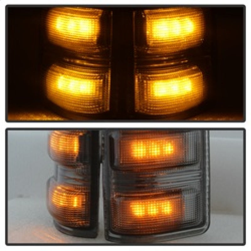 xTune Ford Superduty 08-14 F250-F550 Amber LED Mirror Signal Lens - Smoke ACC-LED-FDSD08-MR-SM SPYDER