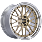 BBS LM 20x10 5x114.3 ET38 PFS Gold Center Diamond Cut Lip Wheel - 82mm PFS/Clip Required