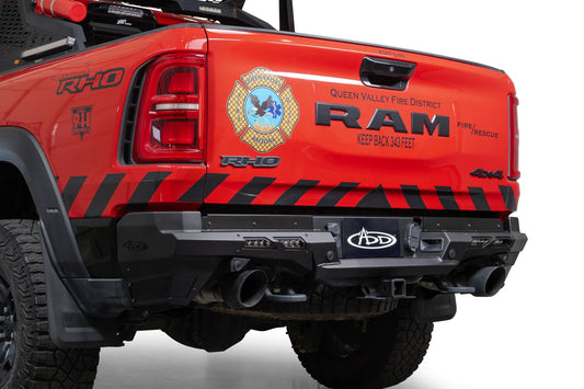 ADD 2025 Ram RHO Phantom Rear Bumper - Hammer Black Powder Coat