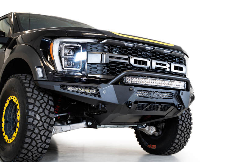 Addictive Desert Designs HoneyBadger Front Bumper w/ Top Hoop | 2021–2025 Ford F-150 Raptor & Raptor R