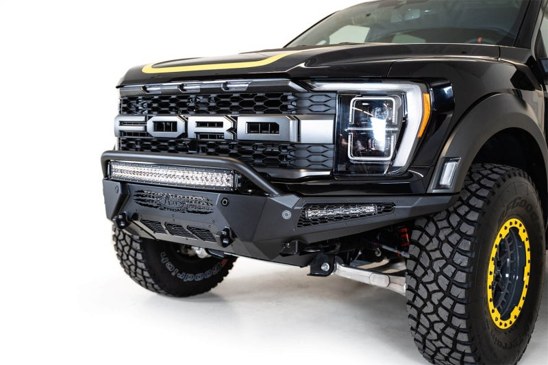 Addictive Desert Designs HoneyBadger Front Bumper w/ Top Hoop | 2021–2025 Ford F-150 Raptor & Raptor R