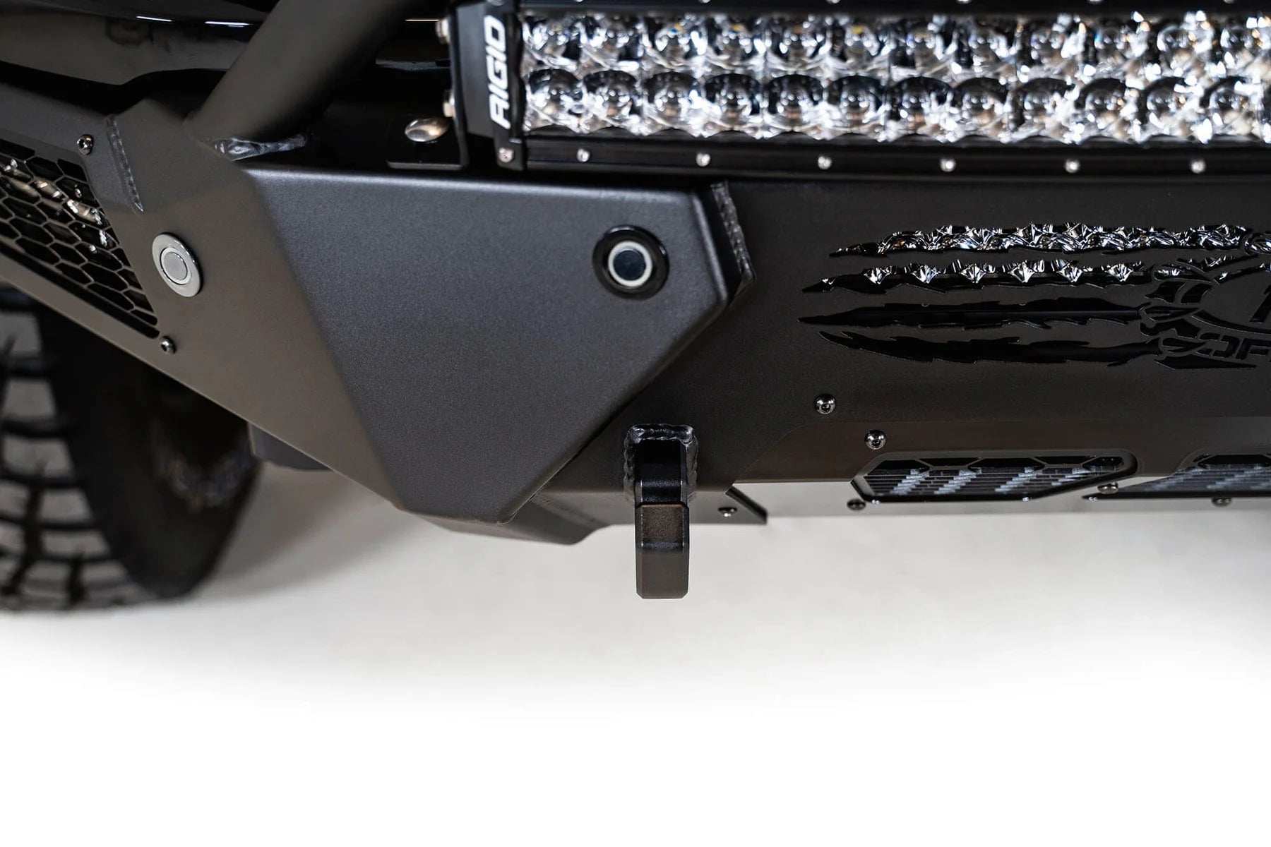 Addictive Desert Designs HoneyBadger Front Bumper w/ Top Hoop | 2021–2025 Ford F-150 Raptor & Raptor R