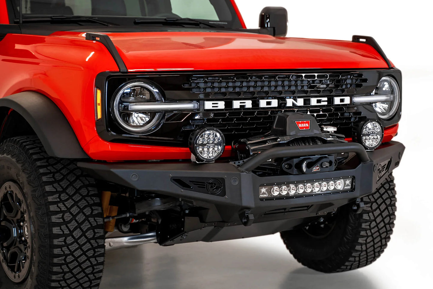 Addictive Desert Designs Rock Fighter Winch Front Bumper | 2021–2025 Ford Bronco SKU: F230181060103