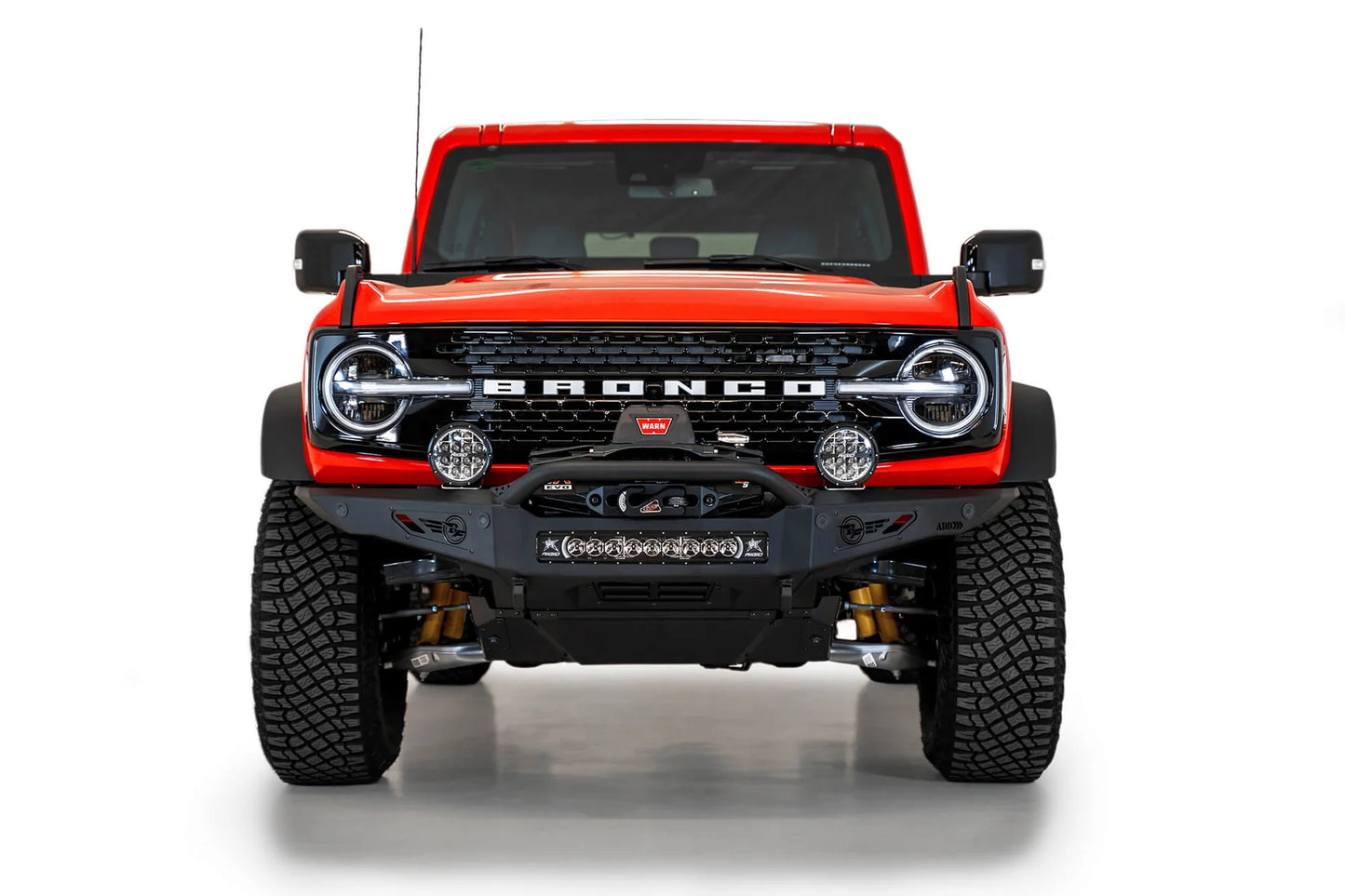 Addictive Desert Designs Rock Fighter Winch Front Bumper | 2021–2025 Ford Bronco SKU: F230181060103